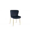 ELENA - Lot de 2 chaises en velours et pieds dorés