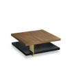 ANDREA - Table basse carrée en bois de noyer