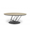 LOLA - Table à manger en céramique imitation bois naturel - L 180