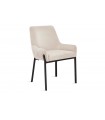 Lisa - Lot de 2 chaises velours et pieds noirs