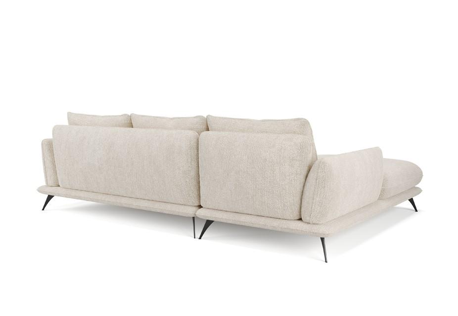 ANGELO - Canapé d'angle droit tissu chenille