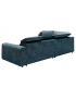 ALESSANDRO - Canapé d'angle droit relax en velours bleu vintage