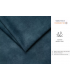 ALESSANDRO - Canapé d'angle droit relax en velours bleu vintage