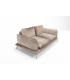 ANGELO - Canapé 2 places velours brillant beige