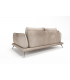 ANGELO - Canapé 2 places velours brillant beige