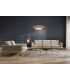 ANGELO - Canapé 2 places velours brillant beige