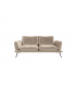 ANGELO - Canapé 2 places velours brillant beige
