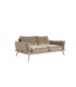 ANGELO - Canapé 2 places velours brillant beige