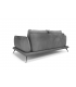 ANGELO - Canapé 2 places velours brillant gris