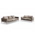 ANGELO - Canapé 3 places velours beige brillant