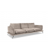 ANGELO - Canapé 3 places velours beige brillant
