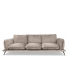 ANGELO - Canapé 3 places velours beige brillant