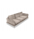 ANGELO - Canapé 3 places velours beige brillant