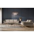 ANGELO - Canapé 3 places velours beige brillant