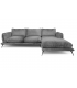 ANGELO - Canapé d'angle droit velours gris