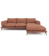 ANGELO - Canapé d'angle droit velours terre vintage