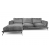ANGELO - Canapé d'angle gauche velours gris