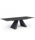 DEBORAH - Table à manger extensible en céramique Anthracite - L 180 / 260