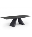DEBORAH - Table à manger extensible en céramique Anthracite - L 180 / 260