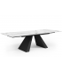 DEBORAH - Table à manger extensible en céramique blanche - L 180 / 260