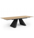 DEBORAH - Table à manger extensible en céramique effet bois - L 180 / 260