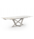ELISSA - Table extensible en céramique beige - L 180 / 260