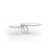 LEAH - Table basse pivotante avec céramique blanche