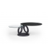 LEAH - Table basse pivotante avec céramique noir marbrée
