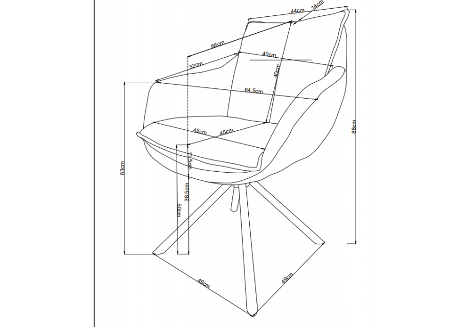 CELESTA - Lot de 2 fauteuils de table pivotants en tissu chenille jaune moutarde et pieds noirs
