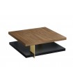 ANDREA - Table basse carrée en bois de noyer