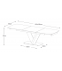 KENZA - Table à manger extensible en céramique beige - L 180 / 260