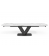 KENZA - Table à manger extensible en céramique Blanche - L 180 / 260