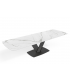 KENZA - Table à manger extensible en céramique Blanche - L 180 / 260