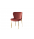 ELENA - Lot de 2 chaises en velours terracotta et pieds dorés