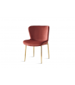 ELENA - Lot de 2 chaises en velours terracotta et pieds dorés