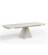SOPHIA - Table à manger extensible en céramique beige - L 160 / 220