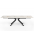TATIANA - Table à manger extensible en céramique beige - L 180 / 260