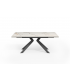 TATIANA - Table à manger extensible en céramique beige - L 180 / 260