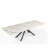 TATIANA - Table à manger extensible en céramique beige - L 180 / 260