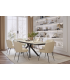 TATIANA - Table à manger extensible en céramique beige - L 180 / 260